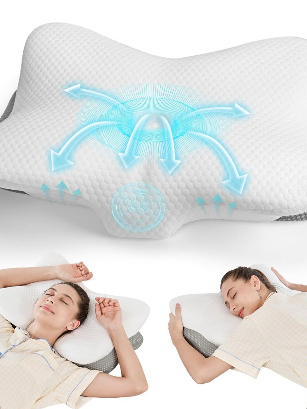 New JOYENERGY Ergonomic Memory Foam Cervical Pillow